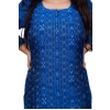 Generic Women's Sambalpuri Certified Handloom Cotton A-Line Kurti (Blue)