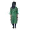 Generic Women's Sambalpuri Certified Handloom Pure Cotton Straight Kurti (Green)
