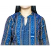 Generic Women's Sambalpuri Certified Handloom Pure Cotton Straight Kurti (Blue)