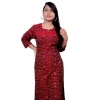 Generic Women's Sambalpuri Certified Handloom Pure Cotton Straight Kurti (Red)