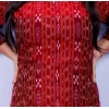 Generic Women's Sambalpuri Certified Handloom Pure Cotton Straight Kurti (Red)