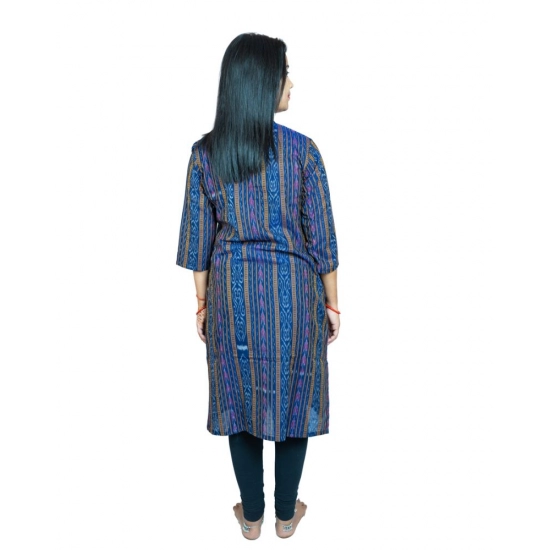 Generic Women's Sambalpuri Certified Handloom Pure Cotton Straight Kurti (Blue) Generic Women's Sambalpuri Certified Handloom Pure Cotton Straight Kurti (Blue)