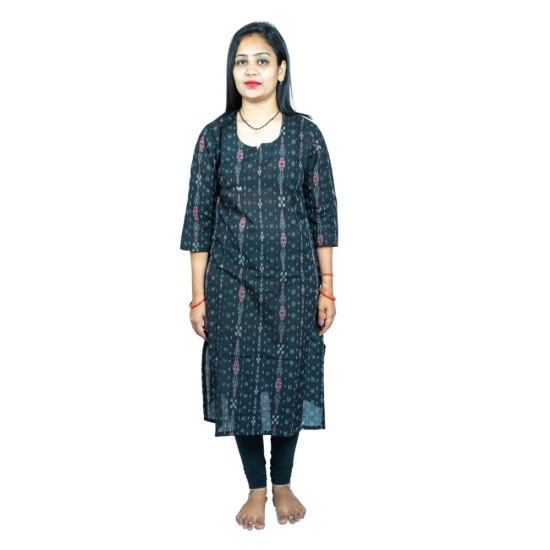 Generic Women's Sambalpuri Certified Handloom Pure Cotton Straight Kurti (Black) Generic Women's Sambalpuri Certified Handloom Pure Cotton Straight Kurti (Black)