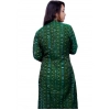 Generic Women's Sambalpuri Certified Handloom Pure Cotton Straight Kurti (Green)