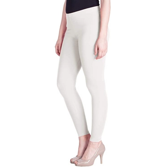 Generic Women's Cotton Stretchable Skin Fit Ankle Length Leggings (White)