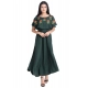 Generic Women's Crepe Embroidery Pattern Sleeveless Full Length Gown(Green) Generic Women's Crepe Embroidery Pattern Sleeveless Full Length Gown(Green)