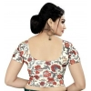 Generic Women's Short Sleeve Lycra Blend Readymade Blouse (Multi Color, Free Size: Up To 34 Inch)