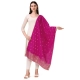 Generic Women's Silk Pure Zari weaving Duppatta (Pink, Length: 2-2.3 Mtrs)