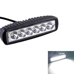 Generic 6 Led Straight Fog Lights Projector Lens (Black)