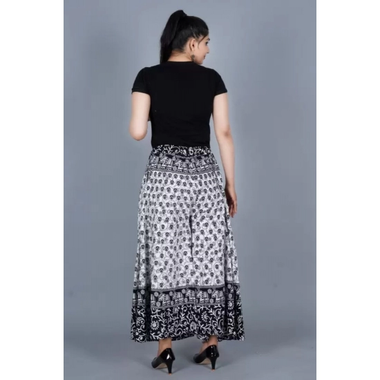 Generic Women's Cotton Jaipur Printed Elastic Palazzo Pant (Black, Free Size) Generic Women's Cotton Jaipur Printed Elastic Palazzo Pant (Black, Free Size)