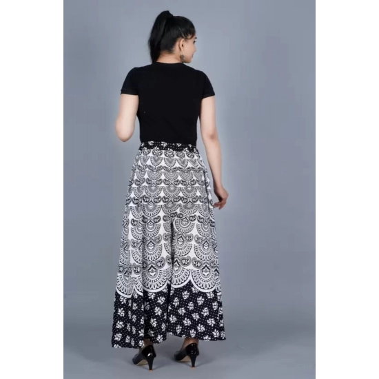 Generic Women's Cotton Jaipur Printed Elastic Palazzo Pant (Black, Free Size) Generic Women's Cotton Jaipur Printed Elastic Palazzo Pant (Black, Free Size)