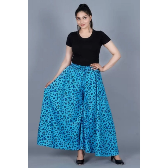 Generic Women's Cotton Printed Elastic Palazzo Pant (Light Blue, Free Size) Generic Women's Cotton Printed Elastic Palazzo Pant (Light Blue, Free Size)