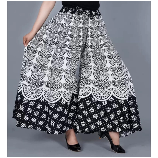 Generic Women's Cotton Jaipur Printed Elastic Palazzo Pant (Black, Free Size) Generic Women's Cotton Jaipur Printed Elastic Palazzo Pant (Black, Free Size)