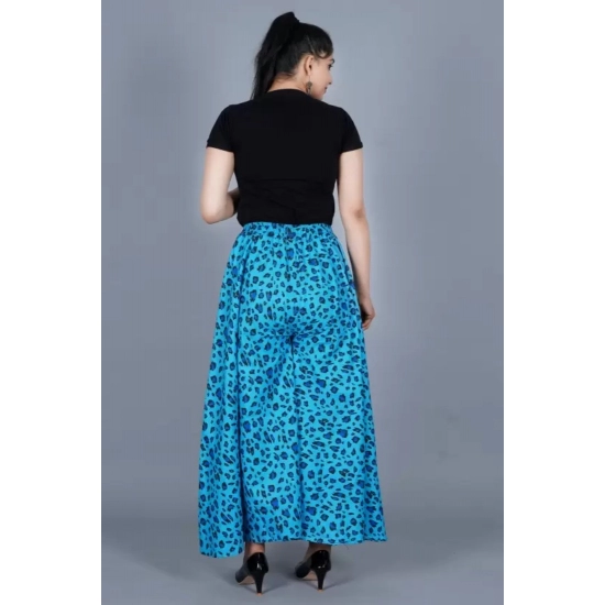 Generic Women's Cotton Printed Elastic Palazzo Pant (Light Blue, Free Size) Generic Women's Cotton Printed Elastic Palazzo Pant (Light Blue, Free Size)