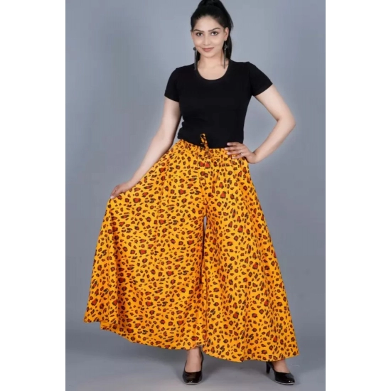Generic Women's Cotton Printed Elastic Palazzo Pant (Yellow, Free Size) Generic Women's Cotton Printed Elastic Palazzo Pant (Yellow, Free Size)