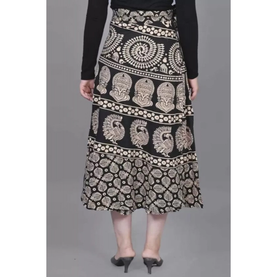 Generic Women's Cotton Printed Wrap Around Maxi Skirt (Multicolor, Free Size) Generic Women's Cotton Printed Wrap Around Maxi Skirt (Multicolor, Free Size)