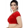 Generic Women's Velvet Solid Non Padded Readymade Blouse (Red, Size: Free Size)