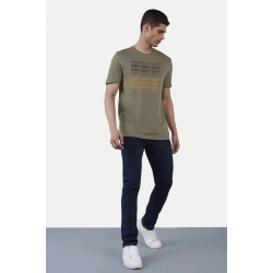 Generic Men's Casual Half sleeve Printed Cotton Crew Neck T-shirt (Olive) Generic Men's Casual Half sleeve Printed Cotton Crew Neck T-shirt (Olive)