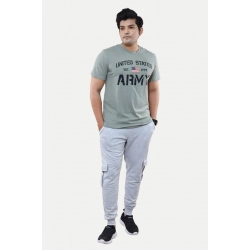 Generic Men's Casual Half sleeve Printed Cotton Crew Neck T-shirt (Grey) Generic Men's Casual Half sleeve Printed Cotton Crew Neck T-shirt (Grey)