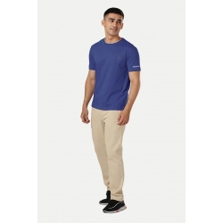 Generic Men's Casual Half sleeve Solid Polyester Crew Neck T-shirt (Blue) Generic Men's Casual Half sleeve Solid Polyester Crew Neck T-shirt (Blue)