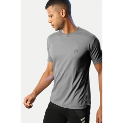 Generic Men's Casual Half sleeve Solid Polyester Crew Neck T-shirt (Grey) Generic Men's Casual Half sleeve Solid Polyester Crew Neck T-shirt (Grey)