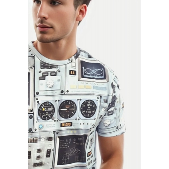 Generic Men's Casual Half sleeve Printed Polyester Crew Neck T-shirt (Cream) Generic Men's Casual Half sleeve Printed Polyester Crew Neck T-shirt (Cream)