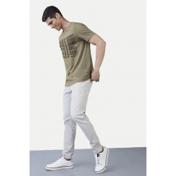 Generic Men's Casual Half sleeve Printed Cotton Crew Neck T-shirt (Green) Generic Men's Casual Half sleeve Printed Cotton Crew Neck T-shirt (Green)