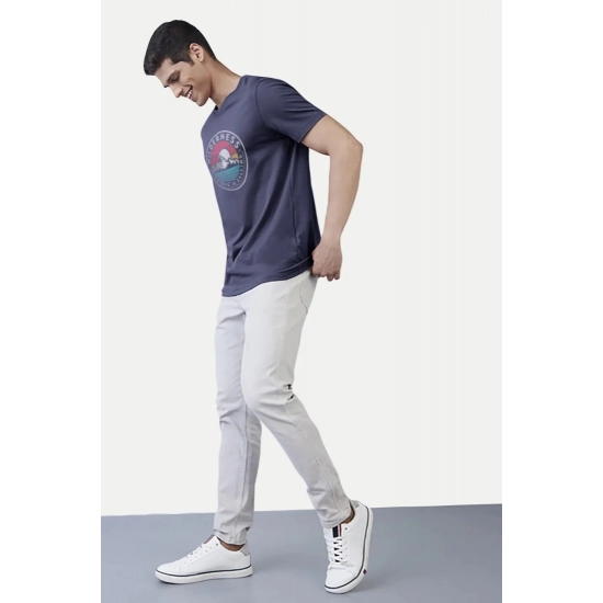 Generic Men's Casual Half sleeve Printed Polyester Crew Neck T-shirt (Navy) Generic Men's Casual Half sleeve Printed Polyester Crew Neck T-shirt (Navy)