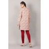 Generic Women's Casual 3/4 Sleeve Viscose Rayon Printed Kurti (White)