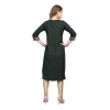 Generic Women's Casual 3/4 Sleeve Viscose Rayon Printed Kurti (Dark Green)