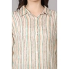 Generic Women's Casual 3/4 Sleeve Viscose Rayon Printed Kurti (Beige)