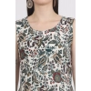 Generic Women's Casual Sleeveless Viscose Rayon Printed Kurti (White)