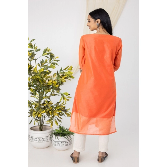 Generic Women's Casual 3/4 Sleeve Chanderi Printed Kurti (Pink) Generic Women's Casual 3/4 Sleeve Chanderi Printed Kurti (Pink)