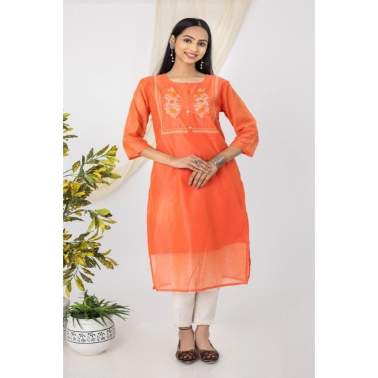 Generic Women's Casual 3/4 Sleeve Chanderi Printed Kurti (Pink) Generic Women's Casual 3/4 Sleeve Chanderi Printed Kurti (Pink)