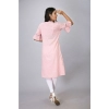 Generic Women's Casual Short Sleeve Silk Blend Printed Kurti (Pink)