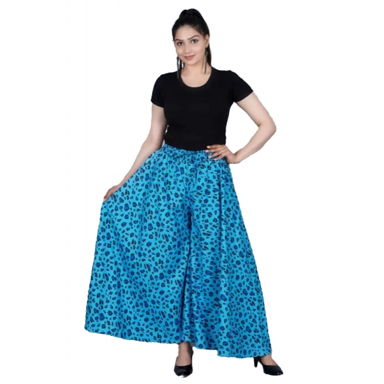 Generic Women's Cotton Printed Elastic Palazzo Pant (Light Blue, Free Size) Generic Women's Cotton Printed Elastic Palazzo Pant (Light Blue, Free Size)