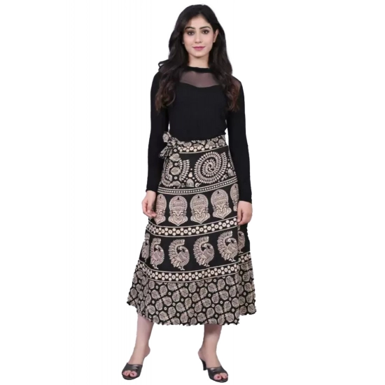 Generic Women's Cotton Printed Wrap Around Maxi Skirt (Multicolor, Free Size) Generic Women's Cotton Printed Wrap Around Maxi Skirt (Multicolor, Free Size)