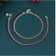Generic Women's Rani Color Rhinestone Anklets (Free Size: Upto 10&quot;) 