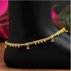 Generic Women's Gold Color Anklets (Free Size: Upto 10&quot;) 
