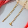 Generic Women's Rainblow Color Rhinestone Anklets (Free Size: Upto 10") 
