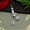 Generic Women's Silver Color Brooch Use Burkha Pin &amp; Dupatta / Saree Pin 