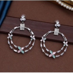 Generic Women's Multi Color Stone Earrings 