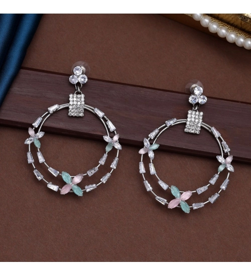 Generic Women's Multi Color Stone Earrings 
