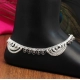 Generic Women's Maroon Color Rhinestone Anklets (Free Size: Upto 10&quot;) 