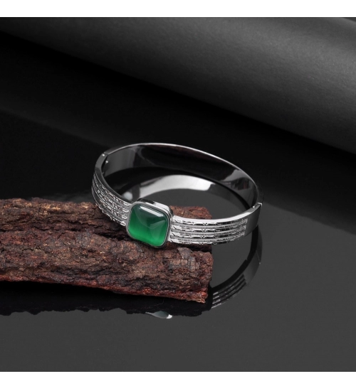 Generic Women's Green Color Monalisa Stone Adjustable Bracelet 