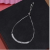 Generic Women's Silver Color Rhinestone Adjustable Bracelet 