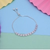 Generic Women's Silver Color Rhinestone Adjustable Bracelet 