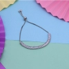 Generic Women's Silver Color Rhinestone Adjustable Bracelet 
