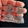 Generic Women's Silver Color Oxidised Earrings 