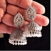 Generic Women's Silver Color Oxidised Earrings 
